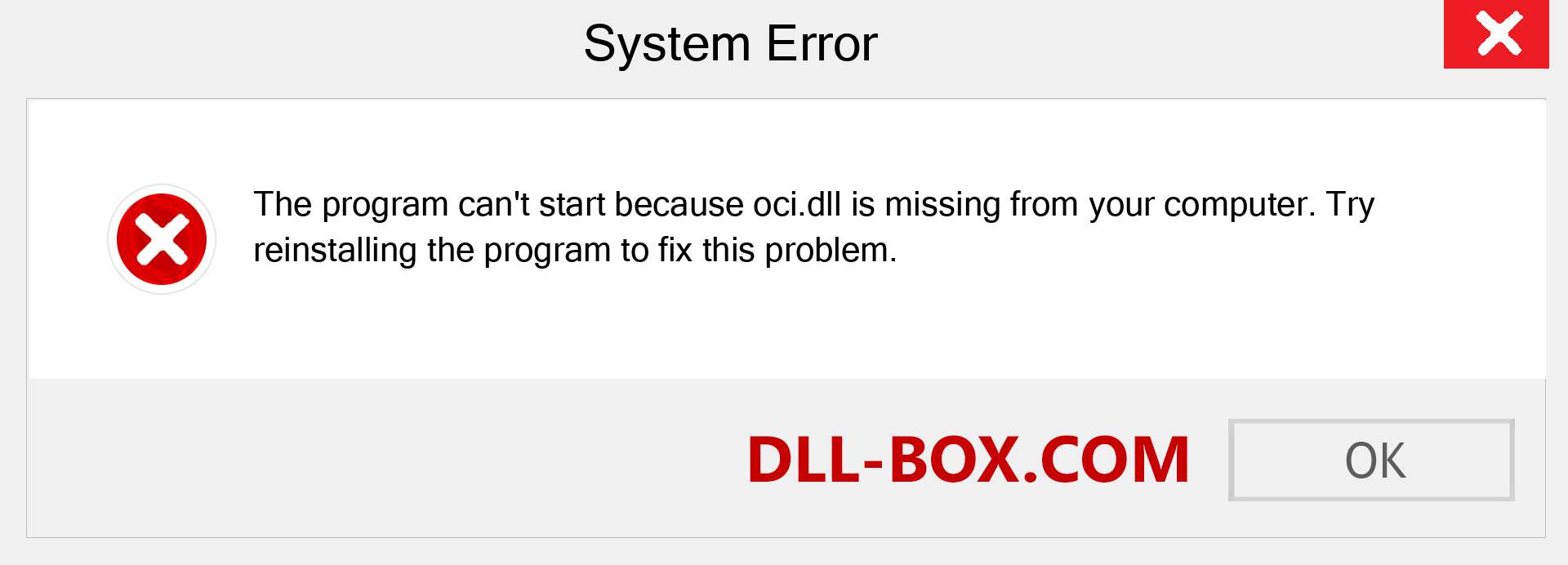  oci.dll file is missing?. Download for Windows 7, 8, 10 - Fix  oci dll Missing Error on Windows, photos, images